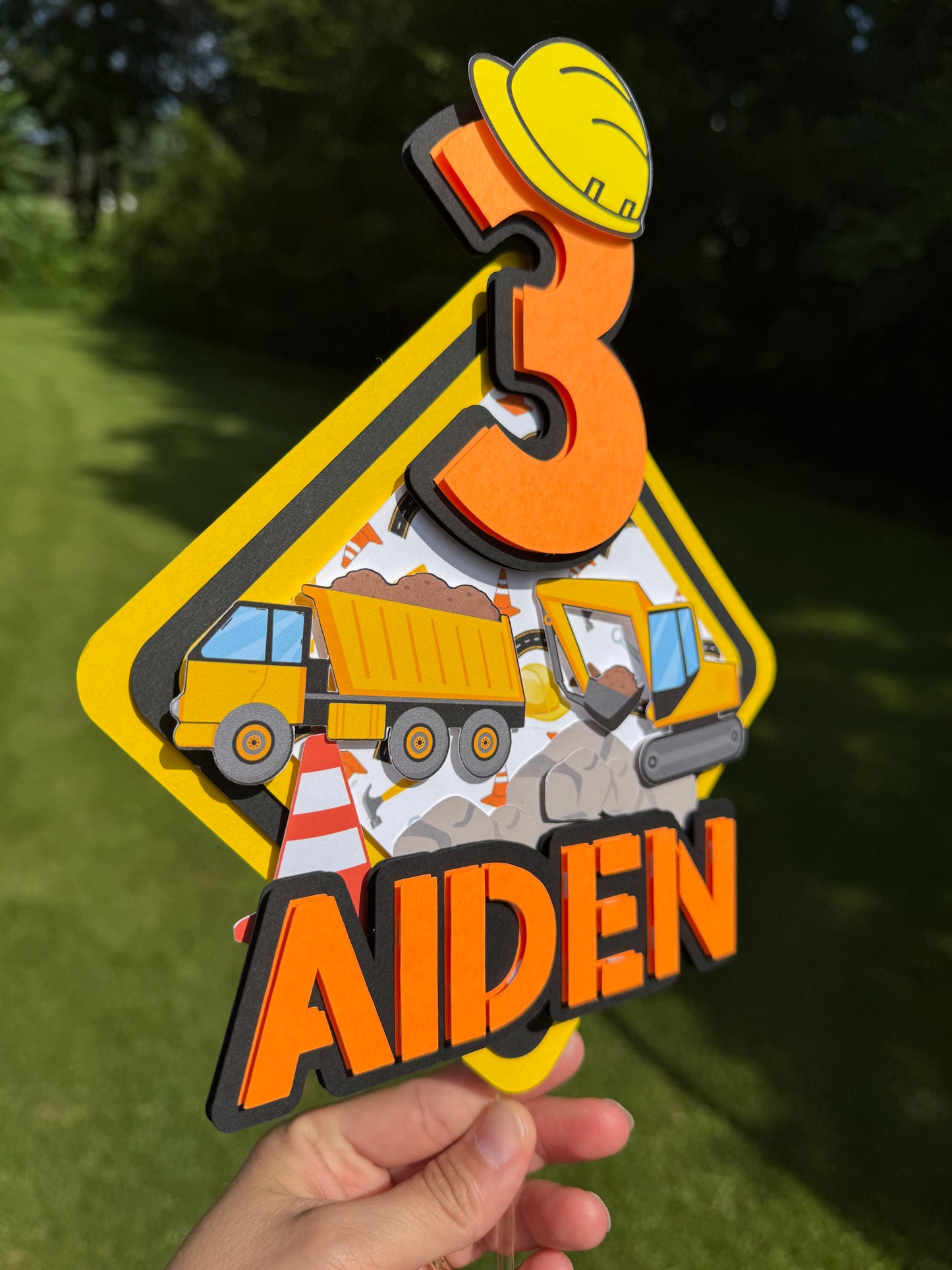 Construction Cake Topper 🚧