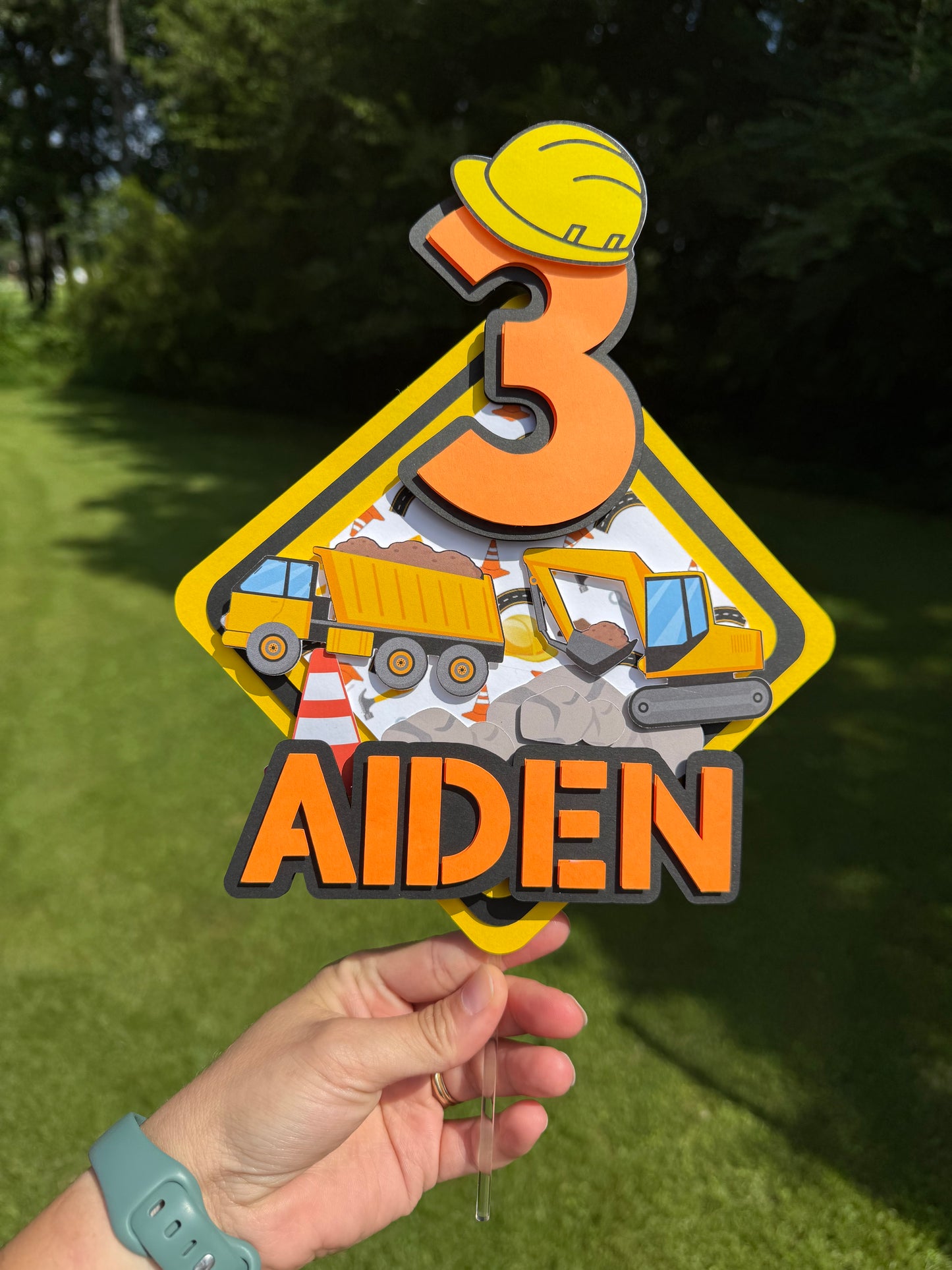 Construction Cake Topper 🚧