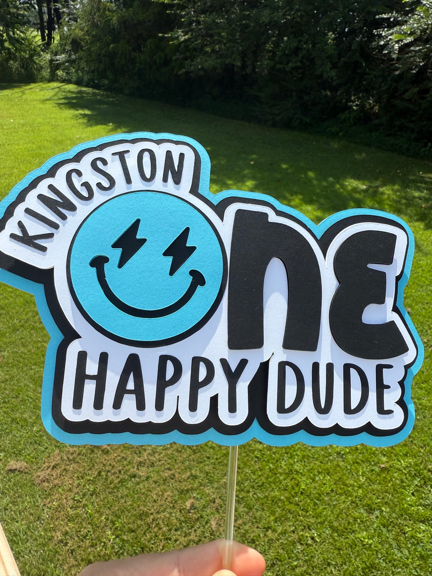 One Happy Dude Cake Topper 😀
