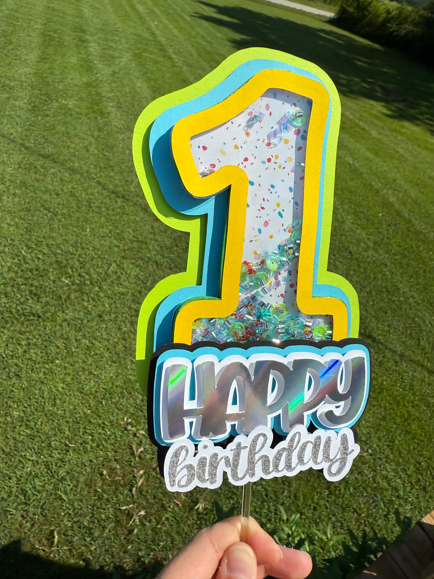 1st Birthday Shaker Cake Topper 🎉