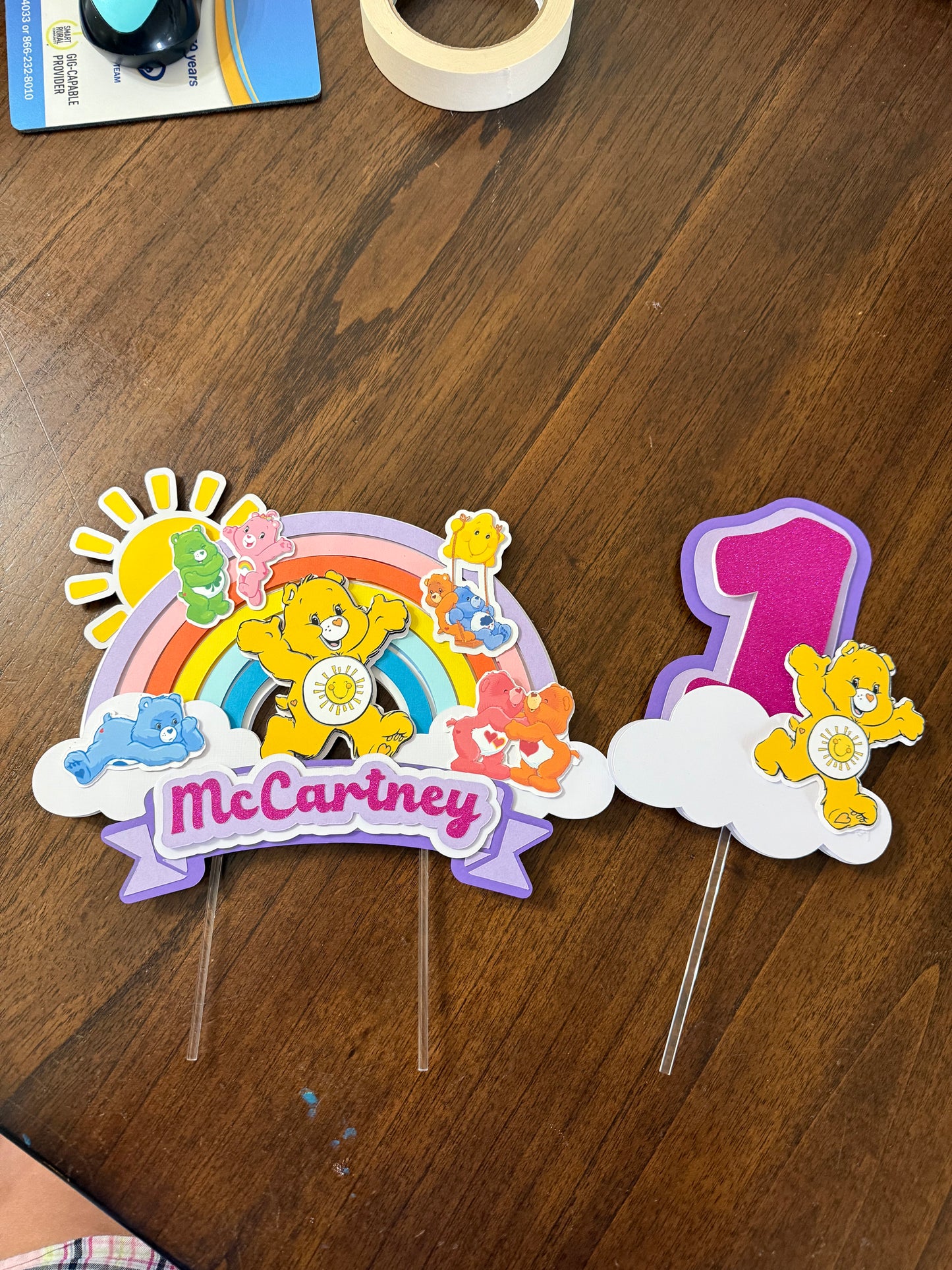 Care Bears Birthday Cake Topper 🌈🐻