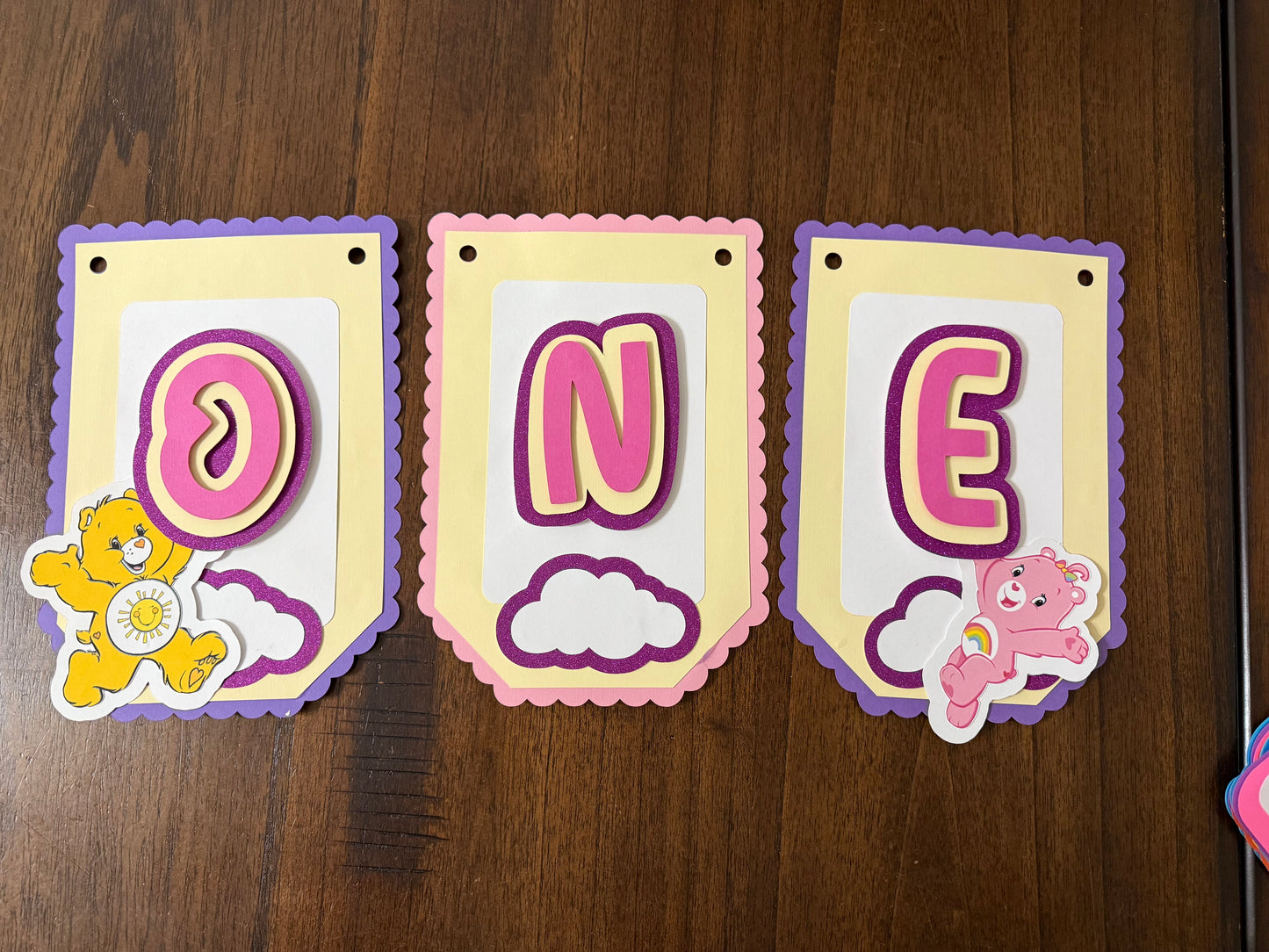 Care Bears Highchair Birthday Banner 🎉