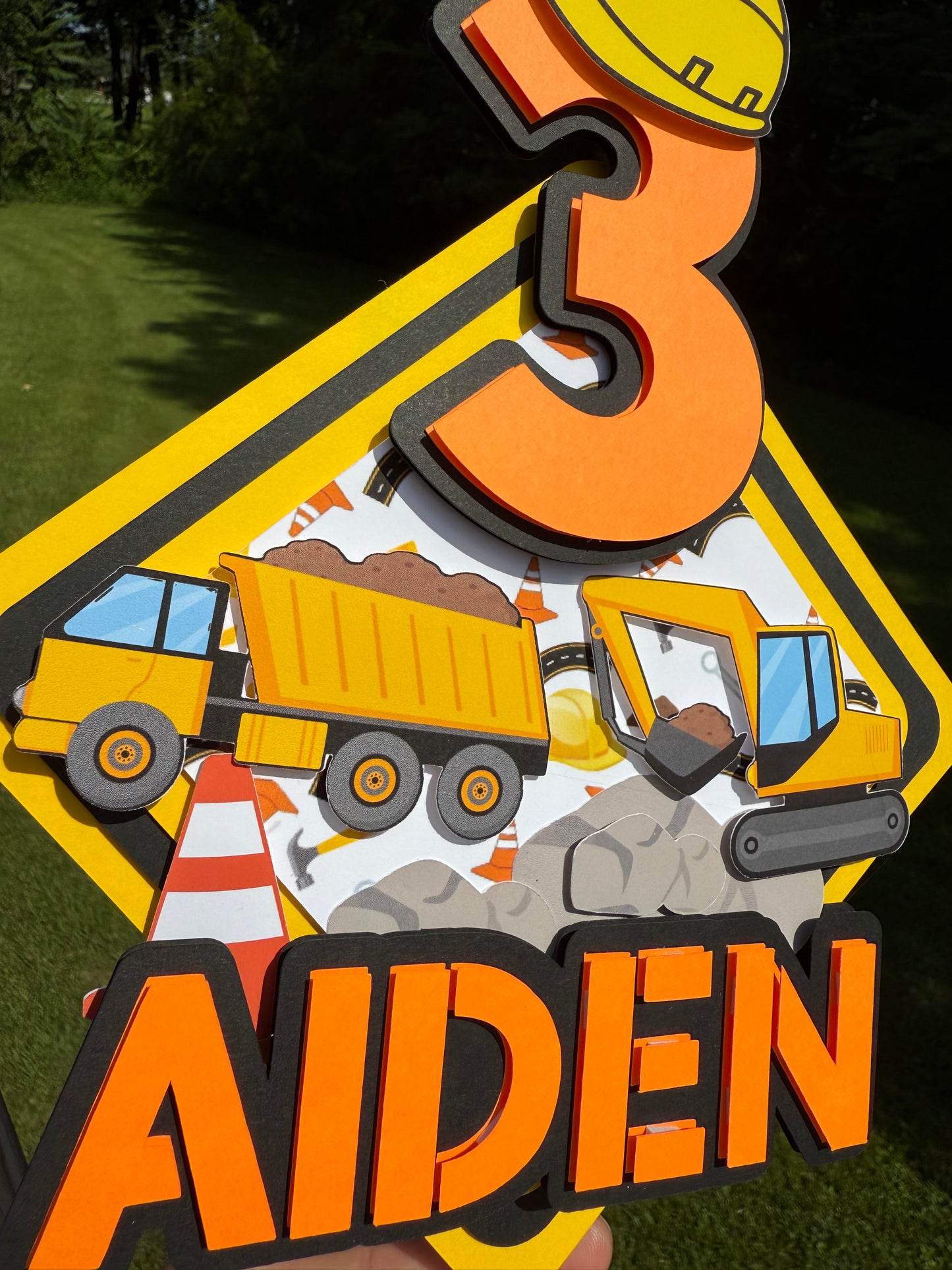 Construction Cake Topper 🚧